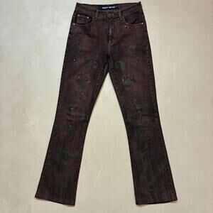 Vintage Embellished Gothic Boot Cut Jeans Sz 28 Angelo Marani Opium Archive Y2K